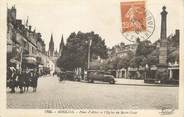 03 Allier / CPA FRANCE 03 "Moulins, place d'Allier et l'église du sacré Coeur"