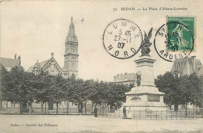 / CPA FRANCE 08 "Sedan, la place d'Alsace Lorraine"