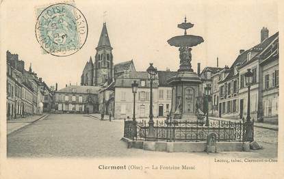 / CPA FRANCE 60 "Clermont, la fontaine Massé"