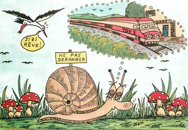      CPSM     ILLUSTRATEUR MILON P.   /    HUMOUR / ESCARGOT