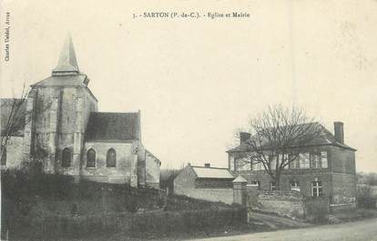 / CPA FRANCE 62 "Sarton, église et mairie"