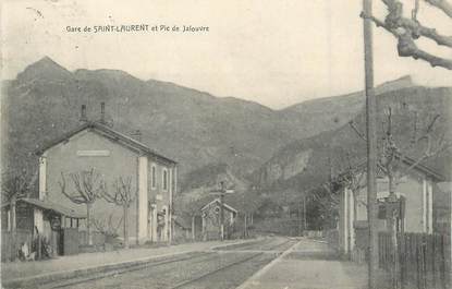 / CPA FRANCE 74 "Gare de Saint Laurent et Pic de Jalouvre"