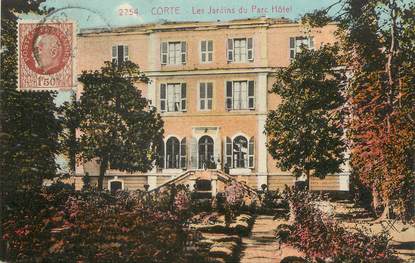 / CPA FRANCE 20 "Corse, Corte, les jardins du Parc Hôtel"