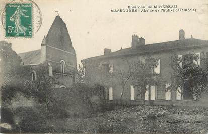 / CPA FRANCE 86 "Massognes, abside de l'église"