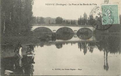 / CPA FRANCE 24 "Neuvic, le pont et les bords de l'Isle"