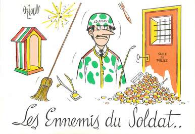 CPSM  ILLUSTRATEUR  OZIOULS "Les ennemis du Soldat"