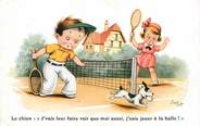 Illustrateur CPA ILLUSTRATEUR JIM PATT "TENNIS"