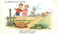 CPA ILLUSTRATEUR JIM PATT  "Le lièvre et la tortue"