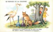 Illustrateur CPA ILLUSTRATEUR JIM PATT  "Le Renard et la Cigogne"