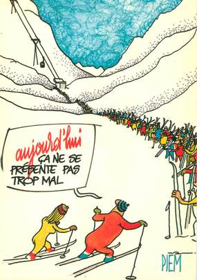  CPSM ILLUSTRATEUR PIEM  /  HUMOUR  /  SKI