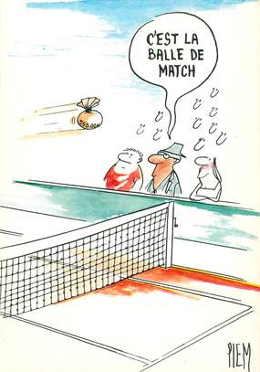  CPSM ILLUSTRATEUR PIEM  /  HUMOUR  /  TENNIS