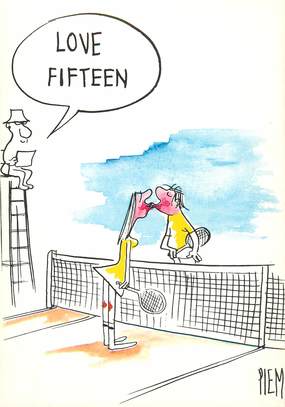  CPSM  ILLUSTRATEUR PIEM  /  HUMOUR  /   TENNIS