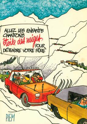  CPSM   ILLUSTRATEUR   PIEM  /  HUMOUR   /  SKI