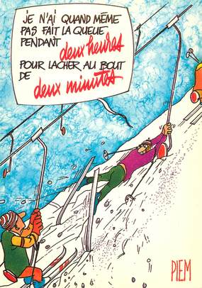  CPSM   ILLUSTRATEUR   PIEM  /   HUMOUR   /  SKI