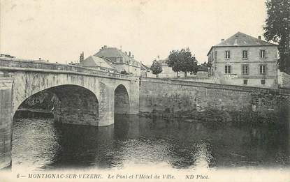 / CPA FRANCE 24 "Montignac sur Vezère, le pont et l'hôtel de ville"