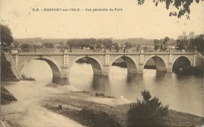 / CPA FRANCE 24 "Montpon sur l'Isle, vue générale du pont"