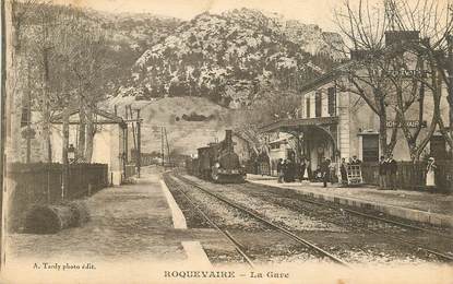 CPA FRANCE 13 "Roquevaire, la gare" / TRAIN