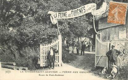 CPA FRANCE 14 "La Rivière Saint Sauveur, la Ferme aux Guignes, rte de Pont Audemer"