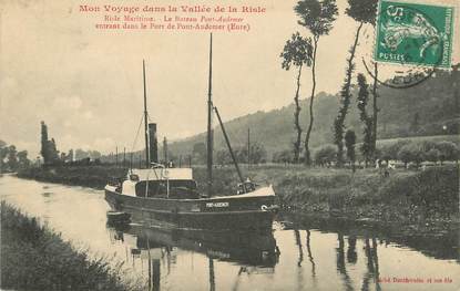 / CPA FRANCE 27 "Pont Audemer, Risle Maritime, le bateau Pont Audemer"