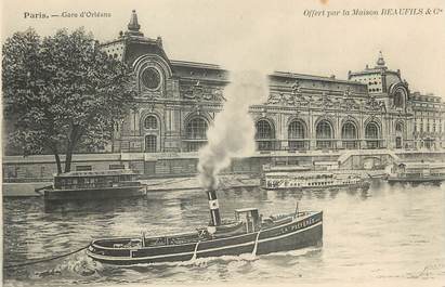 / CPA FRANCE 75007 "Paris, gare d'Orléans" / REMORQUEUR