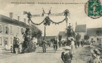 CPA  FRANCE 21 "Pouilly sur Saone, festival de musique et de Gymnastique"