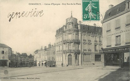 / CPA FRANCE 55 "Commercy, caisse d'épargne, rue Bas de la Place" / CE / BANQUE