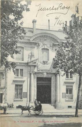 / CPA FRANCE 92 "Neuilly, banque de France / BDF