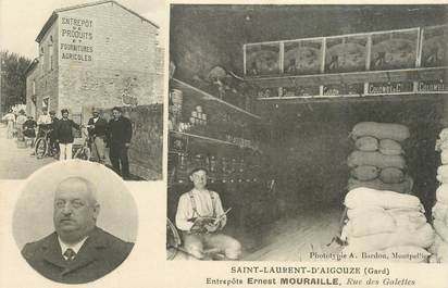 CPA FRANCE 30 "Saint Laurent d'Aigouze, Entrepôts Ernest Mouraille, rue des Galettes"