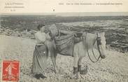 76 Seine Maritime / CPA FRANCE 76 "Sur la côte Normande, le transport des galets" / CHEVAL