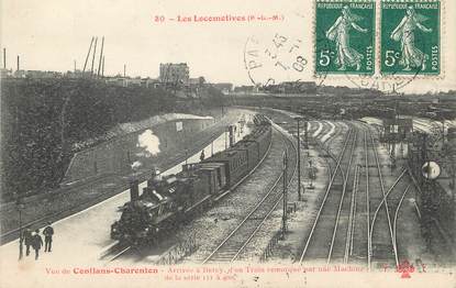 / CPA FRANCE 75012 "Paris, vue de Conflans Charenton" / LES LOCOMOTIVES