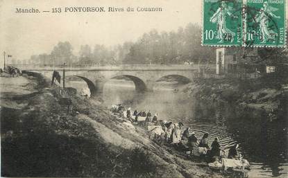 / CPA FRANCE 50 "Pontorson, rives du Couanon"