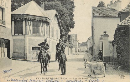 / CPA FRANCE 91 "Verrières Le Buisson, rue de Paris" / CHEVAL