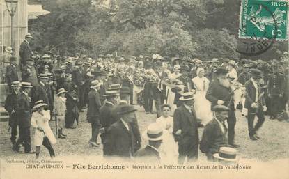 CPA FRANCE 36 "Chateauroux, fête berrichone, réception à la préfecture des Reines de la Vallée Noire"