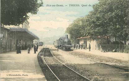 CPA FRANCE 63 "Thiers, la gare" / TRAIN