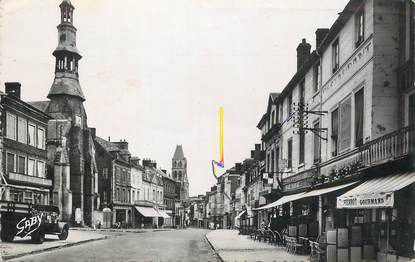 / CPSM FRANCE 14 "Orbec, rue Grande et chapelle de l'Hospice"