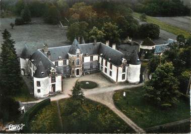 / CPSM FRANCE 89 "Perreux, château de Montigny et le parc, vue aérienne"