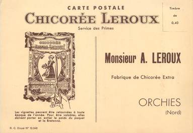 / CPSM FRANCE 59 "Orchies, Chicorée Leroux" / CARTE PUBLICITAIRE