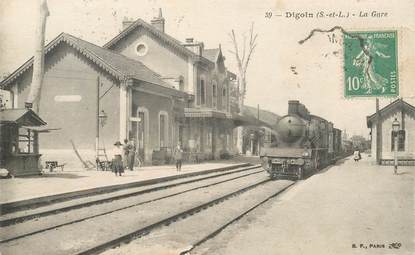 CPA FRANCE 71 "Digoin, la gare" / TRAIN