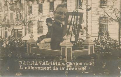 CARTE PHOTO FRANCE 71 "Chalon sur saone, carnaval 1912" / JOCONDE