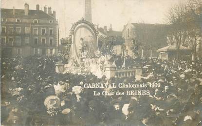 CARTE PHOTO FRANCE 71 "Chalon sur saone, carnaval 1909"