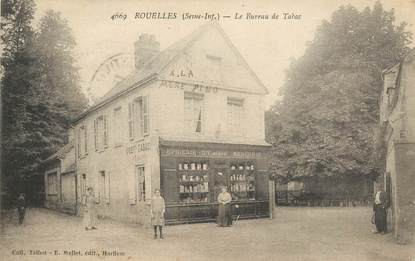 CPA FRANCE 76 "Rouelles, le bureau de Tabac, Epicerie"