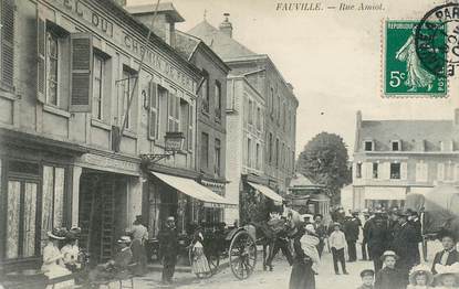 CPA FRANCE 76 "Fauville, rue Amiot"