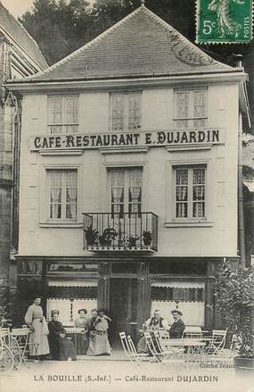 CPA FRANCE 76 "La Bouille, Café restaurant Dujardin"