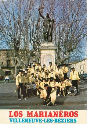 / CPSM FRANCE 34 "Villeneuve Les Beziers" / GROUPE FOLKLORIQUE