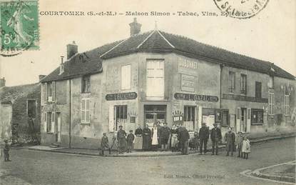 CPA FRANCE 77 "Courtomer, maison Simon, Tabac, Vin, Epicerie"