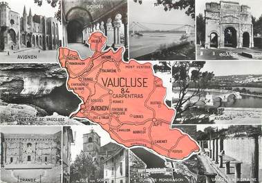 / CPSM FRANCE 84 "Vaucluse" / CARTE GEOGRAPHIQUE