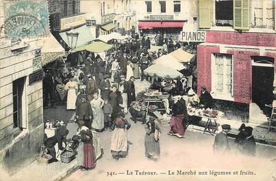 CPA FRANCE 76 "Le Tréport, le marché aux légumes et aux fruits"