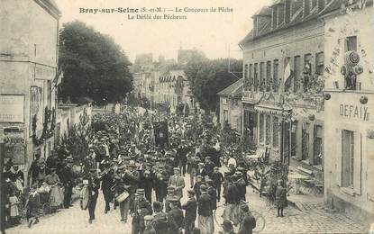 CPA FRANCE 77 "Bray Sur Seine, Le concours de pêche"