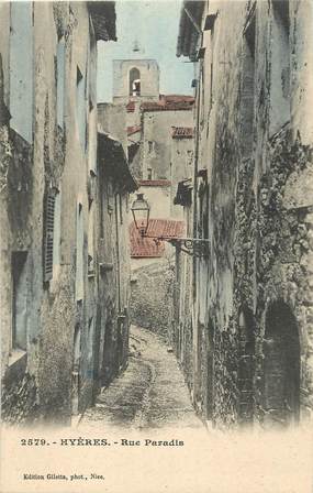 CPA FRANCE 83 "Hyères, rue Paradis"