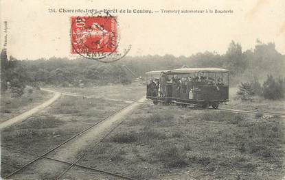 CPA FRANCE 17 "Forêt de la coubre, tramway automoteur à la Bouverie"